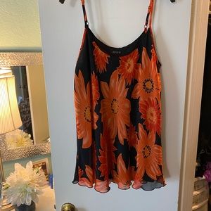 Sexy Venus black and orange tank top